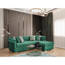 Nova Wholesale Furniture Audrey Fabric 2 pc Sectional AUDREY-GREEN IMAGE 8