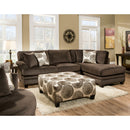 Nova Wholesale Furniture Jamba Fabric 2 pc Sectional JAMBA-CHOCOLATE IMAGE 1