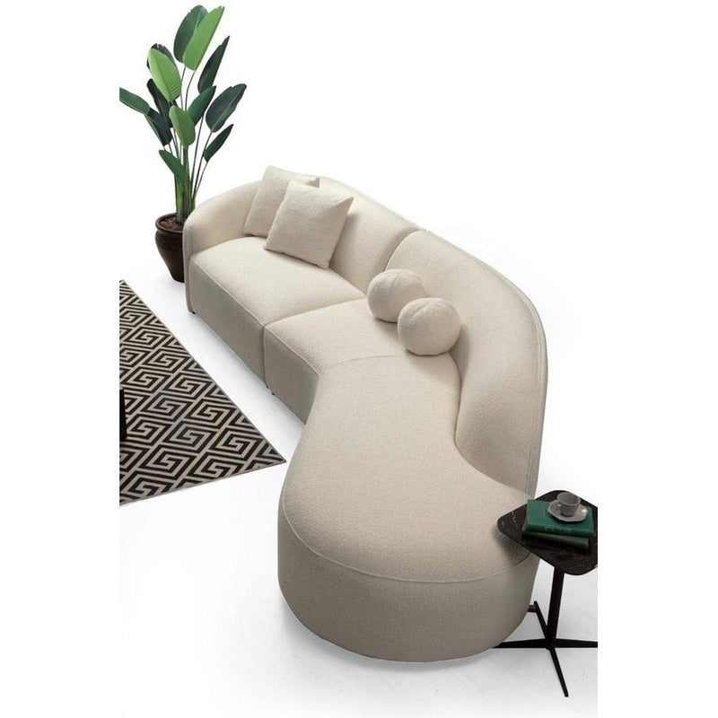 Nova Wholesale Furniture Cloe Fabric 2 pc Sectional CLOE-BOUCLE IMAGE 3