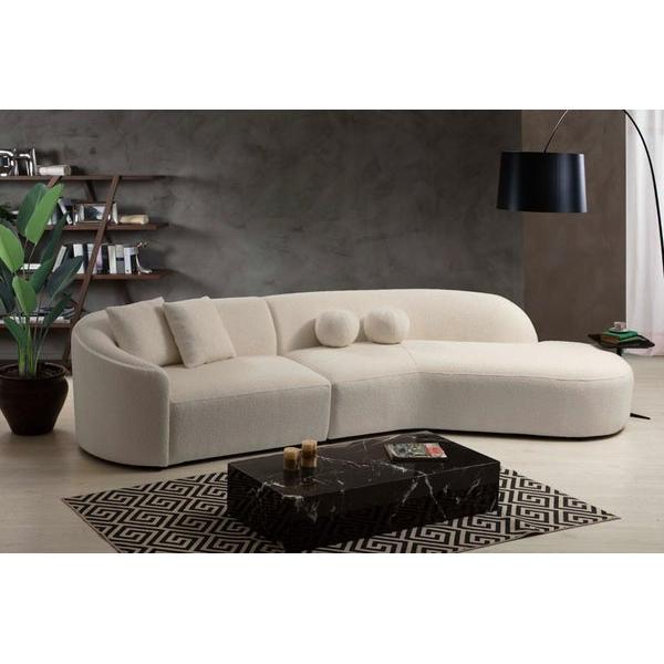 Nova Wholesale Furniture Cloe Fabric 2 pc Sectional CLOE-BOUCLE IMAGE 5