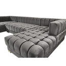 Nova Wholesale Furniture Ariana Fabric 3 pc Sectional ARIANA-GRAY IMAGE 1