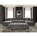Nova Wholesale Furniture Ariana Fabric 3 pc Sectional ARIANA-GRAY IMAGE 2