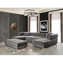Nova Wholesale Furniture Ariana Fabric 3 pc Sectional ARIANA-GRAY IMAGE 4