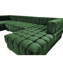Nova Wholesale Furniture Ariana Fabric 3 pc Sectional ARIANA-GREEN IMAGE 1