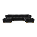 Nova Wholesale Furniture Ariana Fabric 3 pc Sectional ARIANA-BLACK IMAGE 1