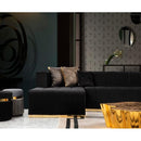 Nova Wholesale Furniture Elisha Fabric 3 pc Sectional ELISHA-BLACK IMAGE 3