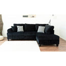 Nova Wholesale Furniture Jamba Fabric 2 pc Sectional JAMBA-BLACK IMAGE 3