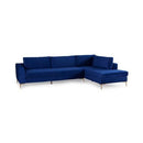 Nova Wholesale Furniture Naomi Fabric 2 pc Sectional NAOMI-BLUE IMAGE 2