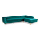 Nova Wholesale Furniture Naomi Fabric 2 pc Sectional NAOMI-GREEN IMAGE 1