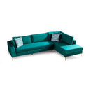 Nova Wholesale Furniture Naomi Fabric 2 pc Sectional NAOMI-GREEN IMAGE 2