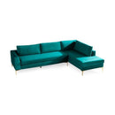 Nova Wholesale Furniture Naomi Fabric 2 pc Sectional NAOMI-GREEN IMAGE 3