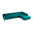 Nova Wholesale Furniture Naomi Fabric 2 pc Sectional NAOMI-GREEN IMAGE 4