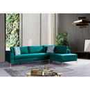 Nova Wholesale Furniture Naomi Fabric 2 pc Sectional NAOMI-GREEN IMAGE 9