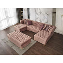 Nova Wholesale Furniture Lauren Fabric Ottoman LAUREN OTT-PINK IMAGE 3