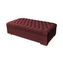 Nova Wholesale Furniture Lauren Fabric Ottoman LAUREN OTT-MAROON IMAGE 1