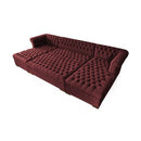 Nova Wholesale Furniture Lauren Fabric Ottoman LAUREN OTT-MAROON IMAGE 2