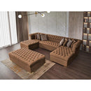 Nova Wholesale Furniture Lauren Fabric Ottoman LAUREN OTT-MOCHA IMAGE 3