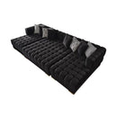 Nova Wholesale Furniture Ariana Fabric Ottoman ARIANA OTT-BLK IMAGE 2