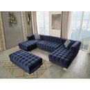 Nova Wholesale Furniture Ariana Fabric Ottoman ARIANA OTT-NAVY IMAGE 3