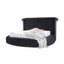 Nova Wholesale Furniture Viss Queen Upholstered Platform Bed VISS-BLACK-QUEEN IMAGE 1