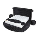 Nova Wholesale Furniture Viss Queen Upholstered Platform Bed VISS-BLACK-QUEEN IMAGE 2