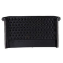 Nova Wholesale Furniture Viss Queen Upholstered Platform Bed VISS-BLACK-QUEEN IMAGE 4