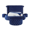 Nova Wholesale Furniture Viss Queen Upholstered Platform Bed VISS-NAVY-QUEEN IMAGE 1