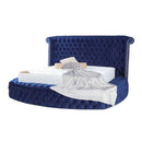 Nova Wholesale Furniture Viss Queen Upholstered Platform Bed VISS-NAVY-QUEEN IMAGE 2