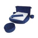 Nova Wholesale Furniture Viss Queen Upholstered Platform Bed VISS-NAVY-QUEEN IMAGE 4