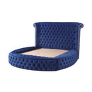 Nova Wholesale Furniture Viss Queen Upholstered Platform Bed VISS-NAVY-QUEEN IMAGE 5