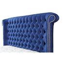 Nova Wholesale Furniture Viss Queen Upholstered Platform Bed VISS-NAVY-QUEEN IMAGE 8