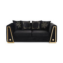 Nova Wholesale Furniture Sheila Stationary Fabric Loveseat Sheila Loveseat - Black IMAGE 1