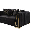 Nova Wholesale Furniture Sheila Stationary Fabric Loveseat Sheila Loveseat - Black IMAGE 2