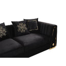 Nova Wholesale Furniture Sheila Stationary Fabric Loveseat Sheila Loveseat - Black IMAGE 3