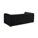 Nova Wholesale Furniture Sheila Stationary Fabric Loveseat Sheila Loveseat - Black IMAGE 5