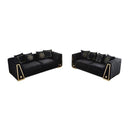 Nova Wholesale Furniture Sheila Stationary Fabric Loveseat Sheila Loveseat - Black IMAGE 6