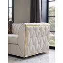 Nova Wholesale Furniture Dream Stationary Fabric Loveseat Dream Loveseat - Ivory IMAGE 3