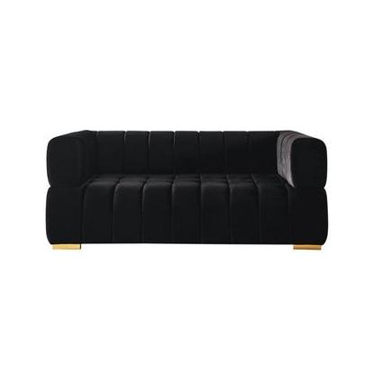 Nova Wholesale Furniture Ariana Stationary Fabric Loveseat Ariana Loveseat - Black IMAGE 1