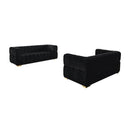 Nova Wholesale Furniture Ariana Stationary Fabric Loveseat Ariana Loveseat - Black IMAGE 5