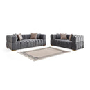 Nova Wholesale Furniture Ariana Stationary Fabric Loveseat Ariana Loveseat - Grey IMAGE 5
