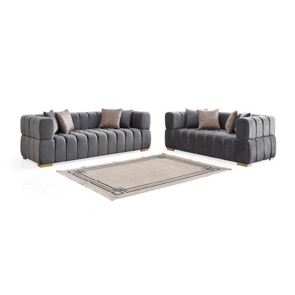 Nova Wholesale Furniture Ariana Stationary Fabric Loveseat Ariana Loveseat - Grey IMAGE 5
