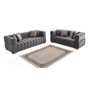 Nova Wholesale Furniture Ariana Stationary Fabric Loveseat Ariana Loveseat - Grey IMAGE 6