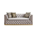 Nova Wholesale Furniture Vita Stationary Fabric Loveseat Vita Loveseat - Beige IMAGE 1