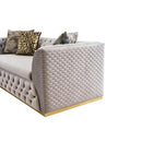 Nova Wholesale Furniture Vita Stationary Fabric Loveseat Vita Loveseat - Beige IMAGE 3