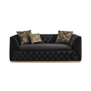 Nova Wholesale Furniture Vita Stationary Fabric Loveseat Vita Loveseat - Black IMAGE 1