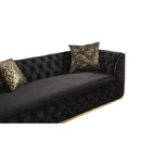 Nova Wholesale Furniture Vita Stationary Fabric Loveseat Vita Loveseat - Black IMAGE 5