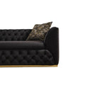 Nova Wholesale Furniture Vita Stationary Fabric Loveseat Vita Loveseat - Black IMAGE 6