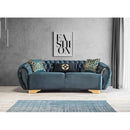 Nova Wholesale Furniture Victoria Stationary Fabric Loveseat Victoria Loveseat - Holly Green IMAGE 1