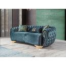 Nova Wholesale Furniture Victoria Stationary Fabric Loveseat Victoria Loveseat - Holly Green IMAGE 2