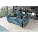 Nova Wholesale Furniture Victoria Stationary Fabric Loveseat Victoria Loveseat - Holly Green IMAGE 3